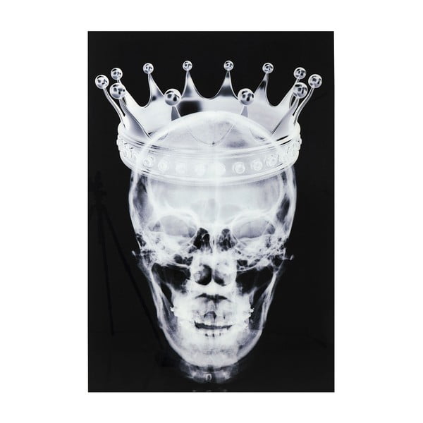 Steklena stenska slika Kare Design Skull, 120 x 80 cm