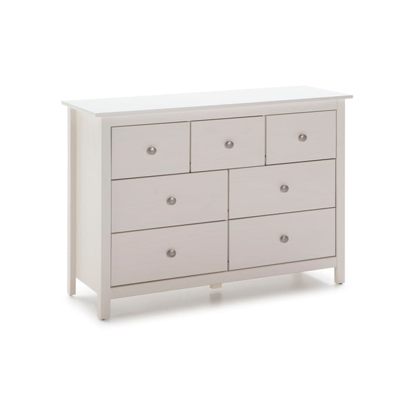 Bela nizka komoda iz masivnega bora 110x80 cm Berna – Marckeric-image-2