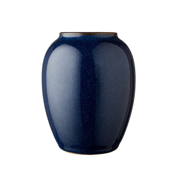 Modra keramična vaza Bitz, višina 12,5 cm