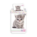 Bela enojna bombažna otroška posteljnina 140x200 cm Kitten "Colour" – Jerry Fabrics