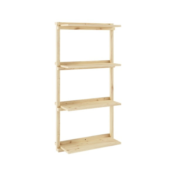 Stenska polica iz masivnega bora v naravni barvi 66x127 cm Groove – Karup Design-image-3