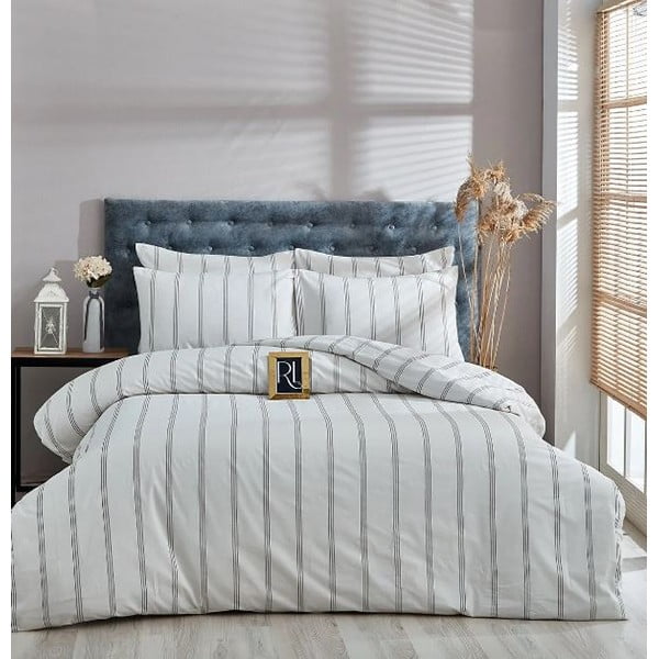 Kremno bela bombažna podaljšana posteljnina za zakonsko posteljo 200x220 cm – Mila Home