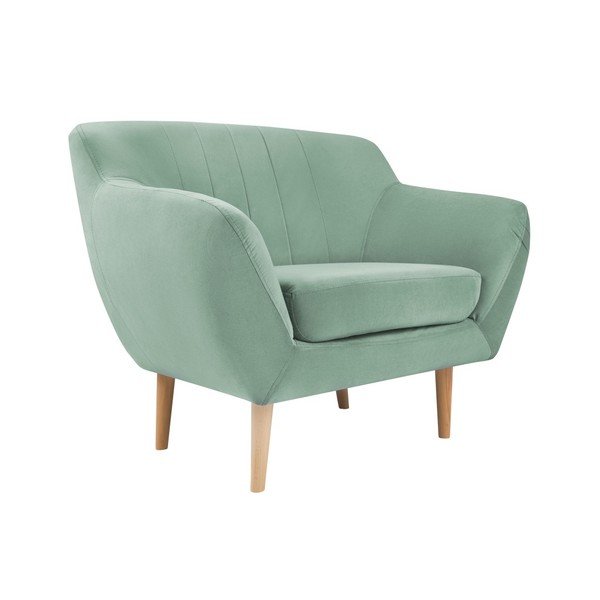 Mint zelen žametni fotelj Mazzini Sofas Sardaigne-image-2