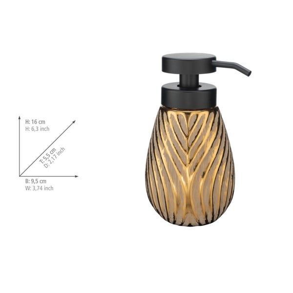 Keramičen dozirnik za milo v zlati barvi 330 ml Idro – Wenko-image-2