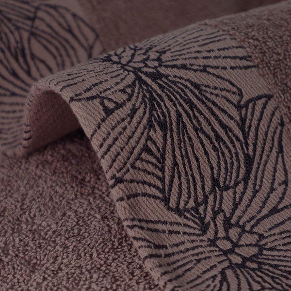 Rjava frotirna bombažna brisača 50x100 cm Valencia – My House-image-3