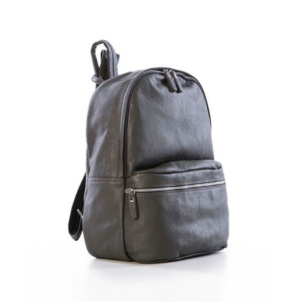 Siv nahrbtnik iz pravega usnja Federica Bassi Sio-image-3