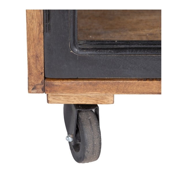 Vitrina iz masivnega manga v naravni barvi 160x71 cm – Ixia-image-4