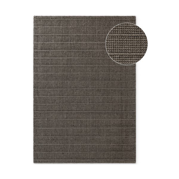 Temno siva/temno rjava ročno tkana volnena preproga 200x300 cm Camden Parker – Ted Baker