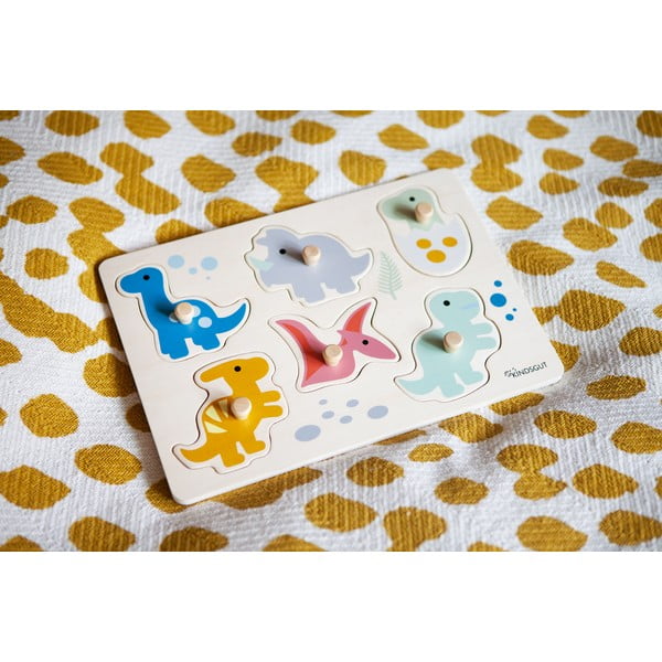 Lesena sestavljanka vtikanka (število koščkov 6) Dinosaurs – Kindsgut-image-4