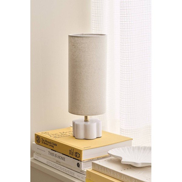 Bela/bež lanena namizna svetilka (višina 33 cm) Joline – Ellos Home-image-2