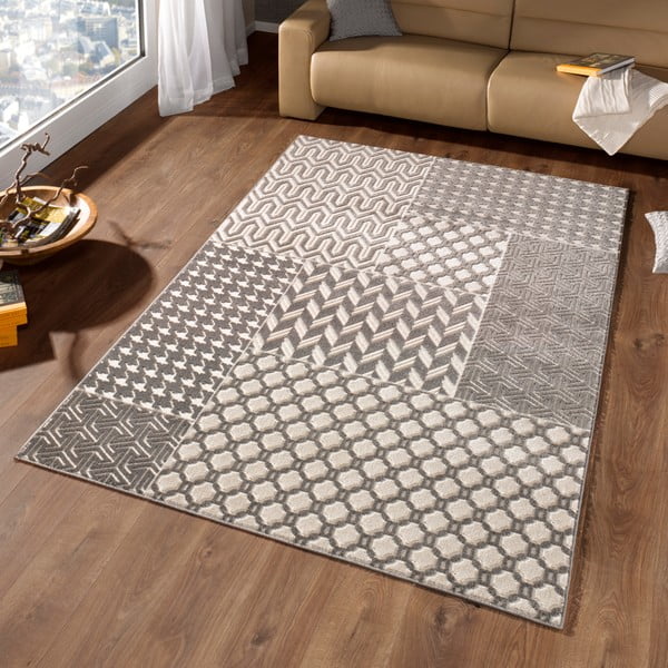 Preproga Schöngeist & Petersen Noblesse Patchwork Dark, 290 x 200 cm-image-1