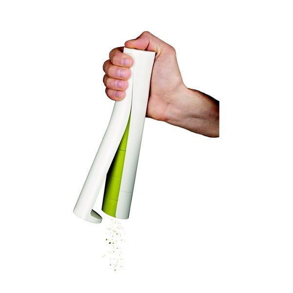 Električni mlinček za poper in sol, bel/zelen
