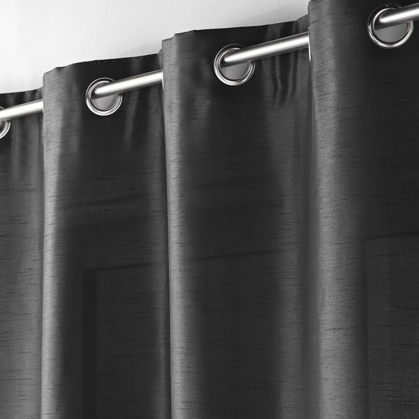 Temno siva zavesa iz mikrosatena 140x240 cm Shana – douceur d'intérieur-image-2
