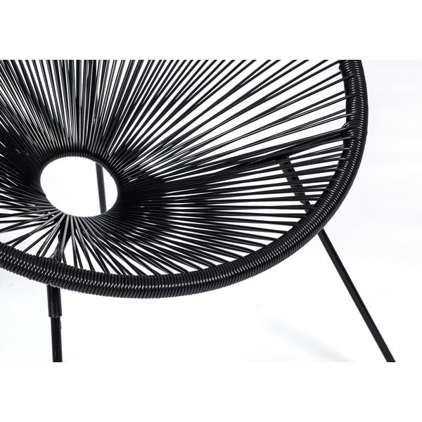 Komplet črnih vrtnih stolov Avocado in mize Loris, ø 35 cm-image-3