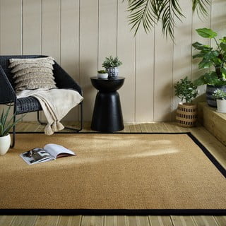 Črno-svetlo rjava notranja in zunanja preproga 160x230 cm Sisal Look – Flair Rugs