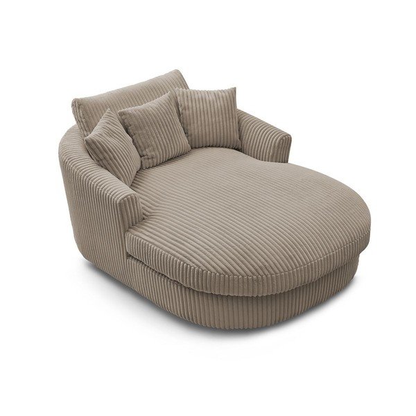 Sivorjav fotelj iz rebrastega žameta Belem – Bobochic Paris-image-4