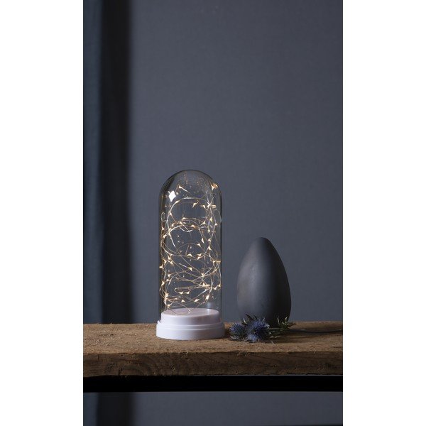 Bela LED svetlobna dekoracija Best Season Glass Dome, višina 25 cm-image-1