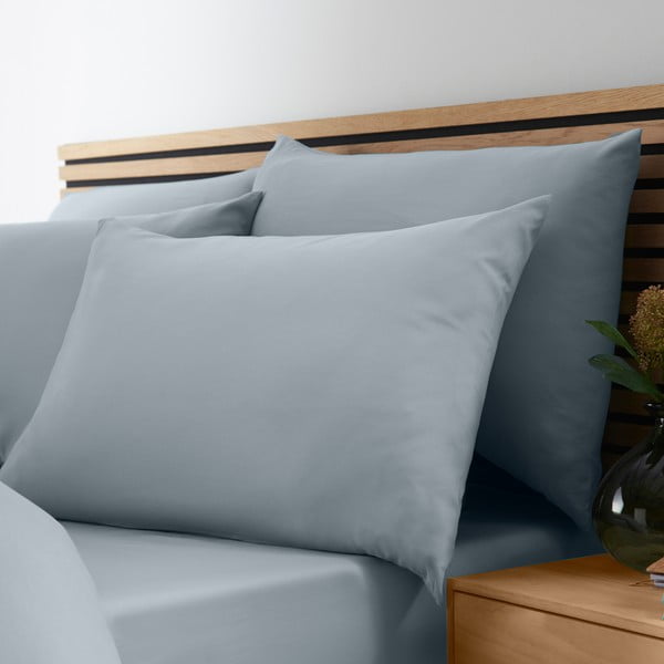 Prašno modra podaljšana posteljnina za zakonsko posteljo 230x220 cm So Soft Non-Iron – Catherine Lansfield-image-3