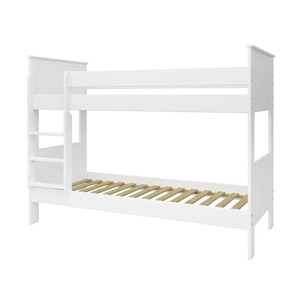 Bela pogradna otroška postelja 90x200 cm Alba - Tvilum-image-2