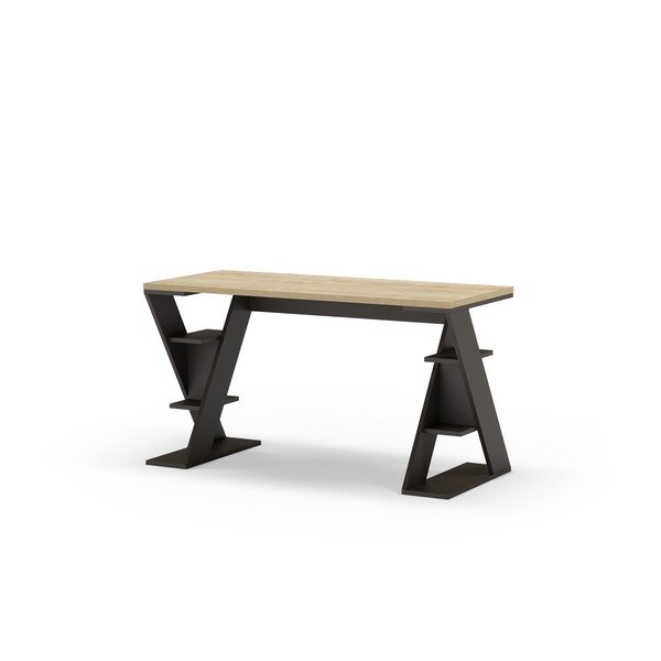 Pisalna miza z mizno ploščo v hrastovem dekorju 60x137 cm Butterfly – Marckeric-image-3