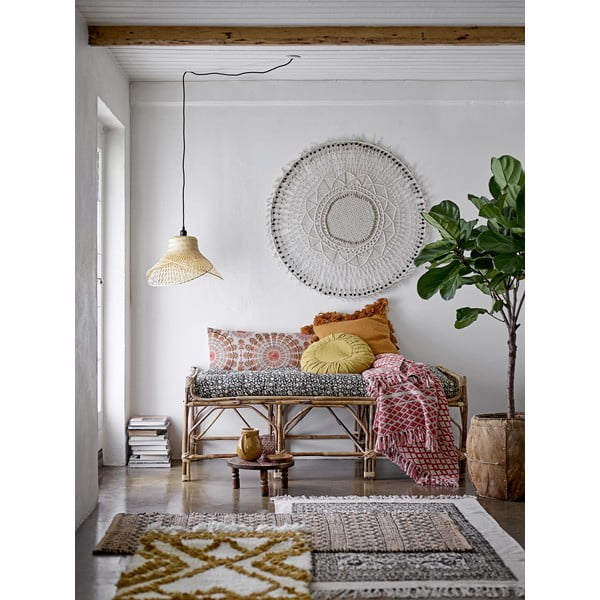 Oranžna bombažna dekorativna blazina Bloomingville Fringe-image-2