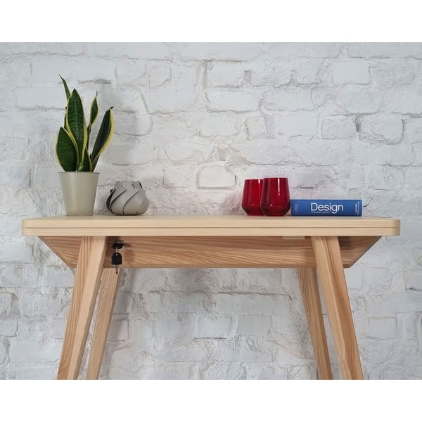 Raztegljiva jedilna miza z mizno ploščo v jesenovem dekorju 65x90 cm Envelope – Ragaba-image-1