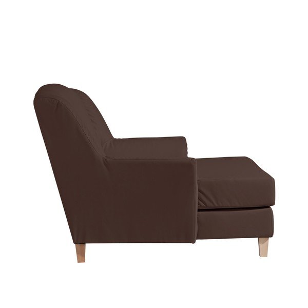Max Winzer Judith temno rjava imitacija usnja, lounge stol-image-3