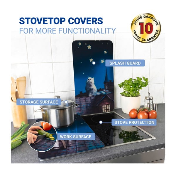 Zaščitne plošče za štedilnik iz kaljenega stekla 2 ks 30x52 cm – Maximex-image-4