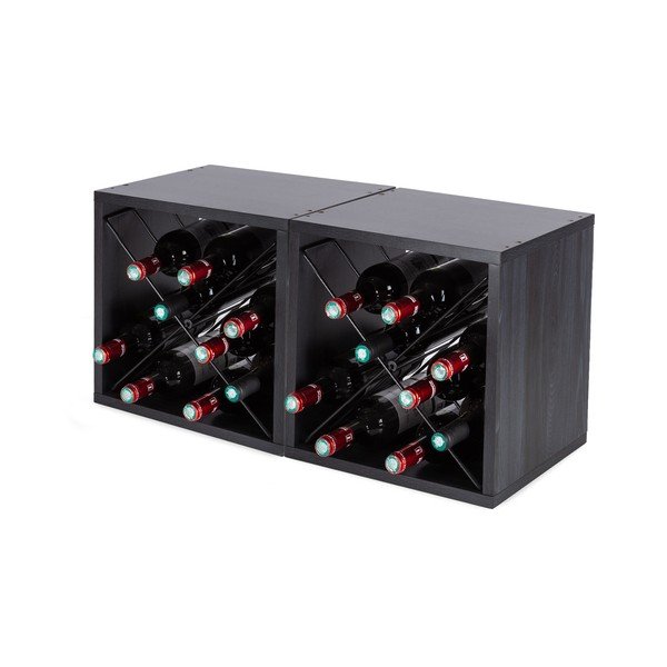 Črno držalo za vino za 12 steklenic – Compactor-image-3