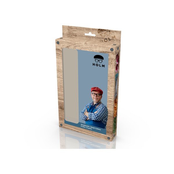 Komplet nožev za zrezke 8 ks iz nerjavečega jekla v srebrni barvi/v naravni barvi – Holm-image-3