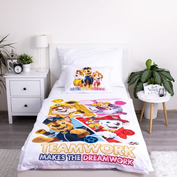 Bombažna otroška posteljnina za otroško posteljico 100x135 cm Paw Patrol – Jerry Fabrics-image-1