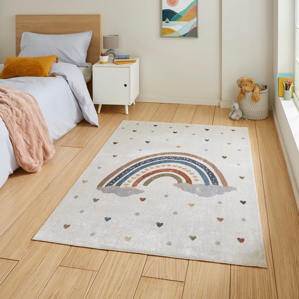 Kremno bela otroška preproga 120x170 cm Vida Rainbow – Think Rugs-image-1