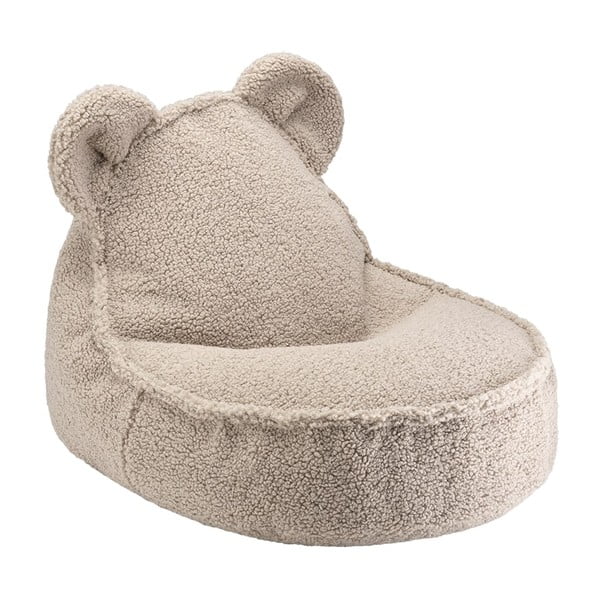 Svetlo rjava otroška vreča za sedenje iz tkanine bouclé Bear – Wigiwama