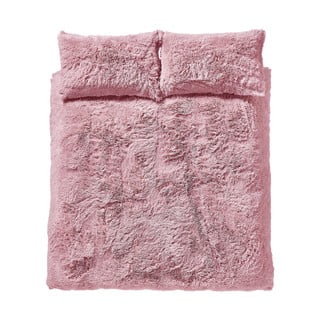 Roza mikroplišasta posteljnina Catherine Lansfield Cuddly, 200 x 200 cm