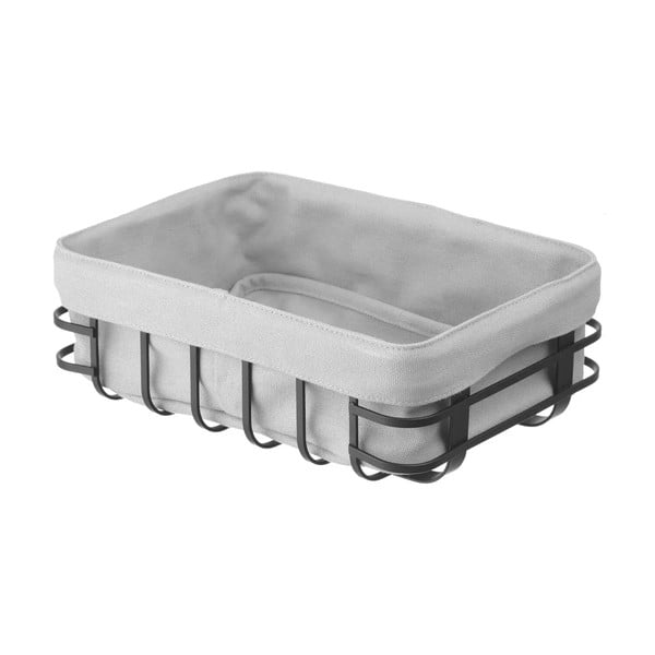 Črno-siva košara za kruh s tekstilno podlogo Hendi, 18 x 25 cm-image-2