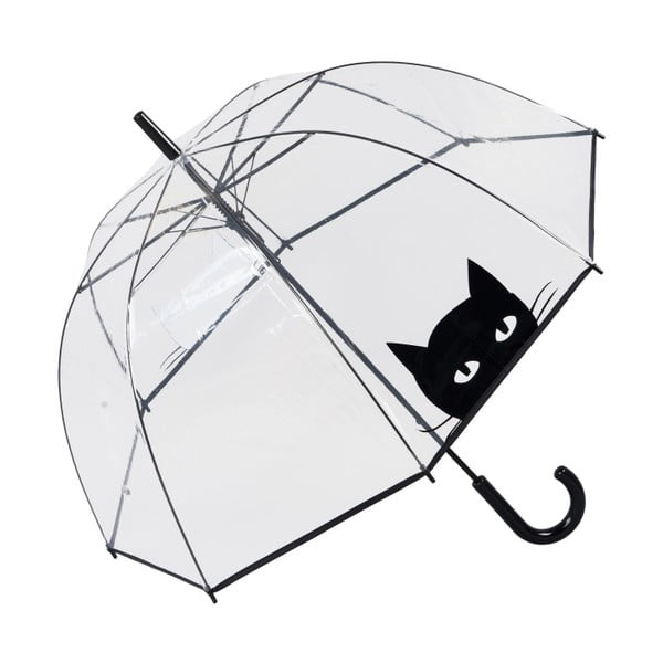Prozoren vetrovni dežnik Ambiance Looking Cat, ⌀ 85 cm