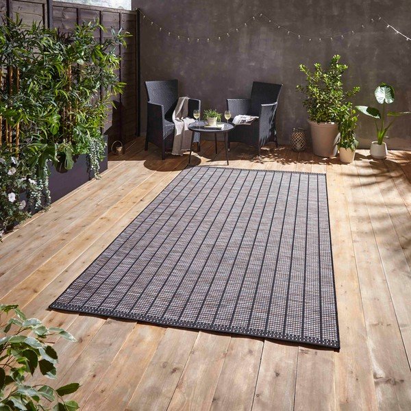 Temno siva zunanja preproga 120x170 cm Santa Monica – Think Rugs-image-1