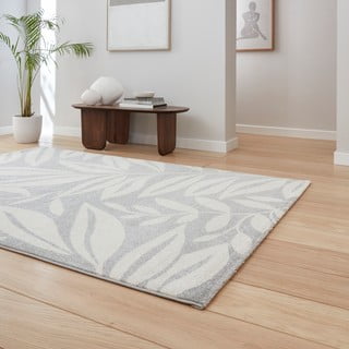 Svetlo siva preproga 160x230 cm Sorral Leaves  – Catherine Lansfield