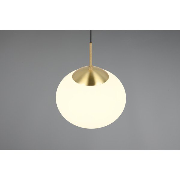 Belo-zlata viseča svetilka s steklenim senčilom ø 30 cm Fomento – Trio-image-2