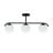 Črno-bela stropna svetilka s steklenim senčilom 15x69,5 cm Amadeo – Candellux Lighting