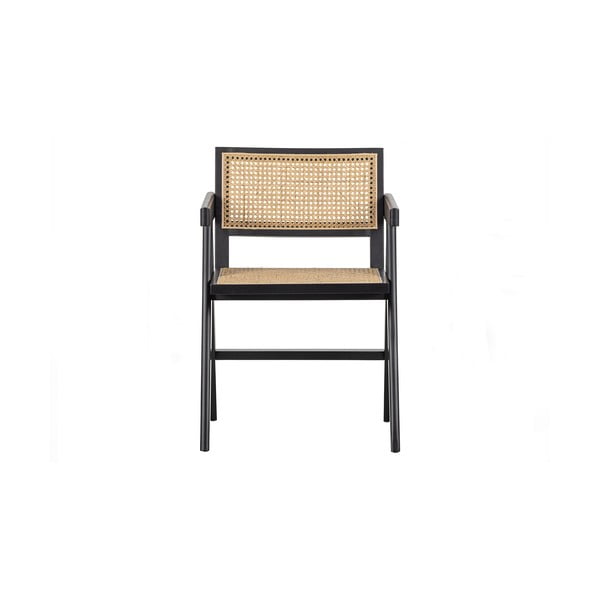 Črn jedilni stol iz masivnega bora Gunn – WOOOD-image-3