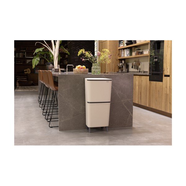 Bež plastičen koš za smeti 25+10+10 l za ločevanje odpadkov SortUp Recycle Hi – Brabantia-image-1