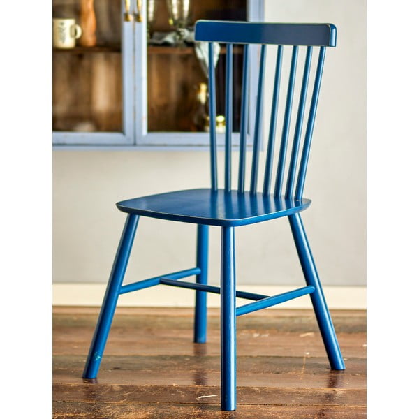 Modri jedilni stoli v kompletu 2 ks iz masivnega kavčukovca Mill – Bloomingville-image-1