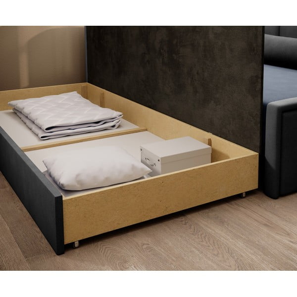 Modra/siva raztegljiva/s prostorom za shranjevanje sedežna garnitura iz šenilje 214 cm Fulgeo – ELTAP-image-4