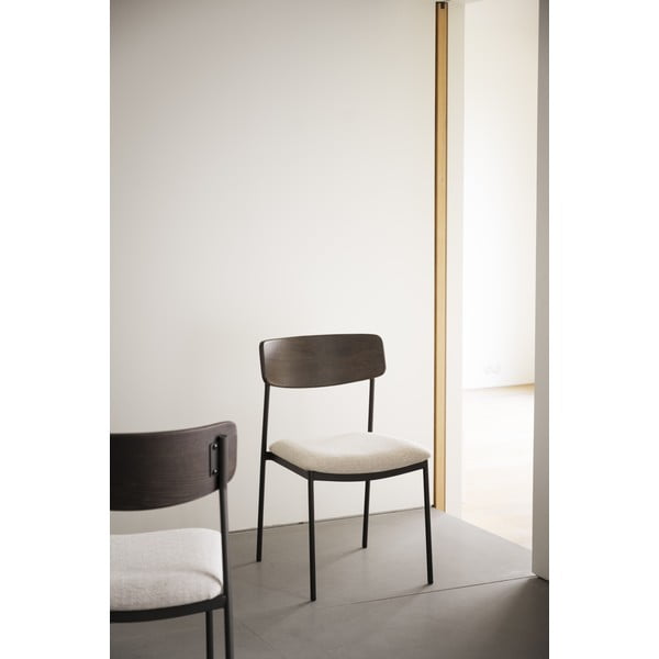 Kremno beli/temno rjavi jedilni stoli v kompletu 2 ks Maymont – Rowico-image-4