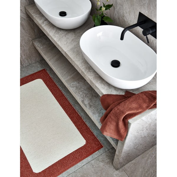 Opečnato oranžna/kremno bela notranja in zunanja preproga 70x120 cm Ilda Brick – Pappelina-image-4