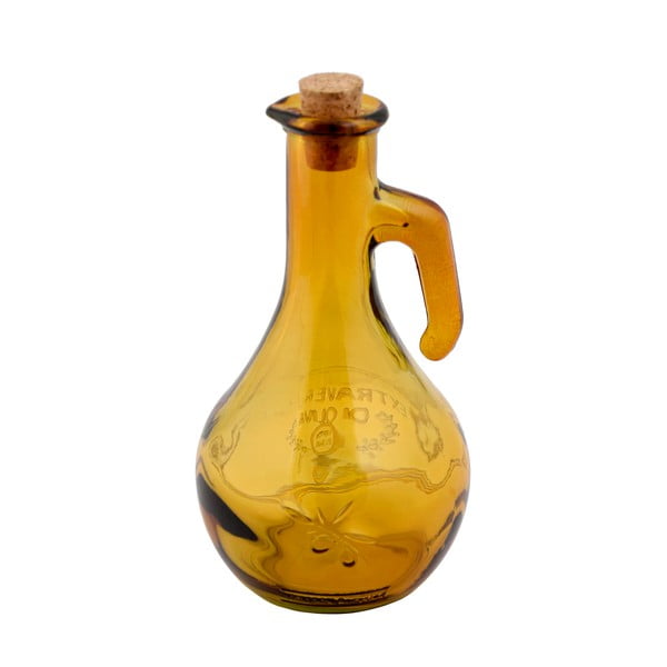 Rumena steklenička za olje iz recikliranega stekla Ego Dekor Olive, 500 ml