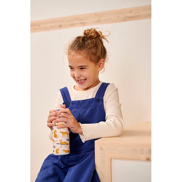 Svetlo zelena otroška steklenička za vodo 400 ml Little farm – Mepal-image-3