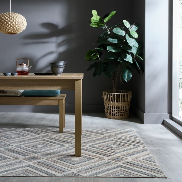Sivo-bež pralna preproga 78x150 cm Beckett – Flair Rugs-image-1