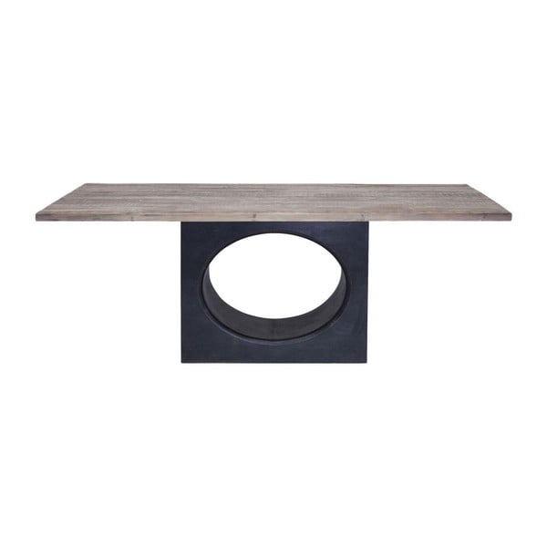 Črna lesena jedilna miza Kare Design Zipper, 200 x 100 cm
